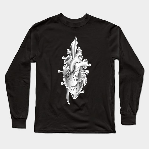 anatomical heart Long Sleeve T-Shirt by elywick